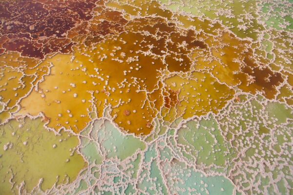 Abstract salt minerals at the Dead sea
