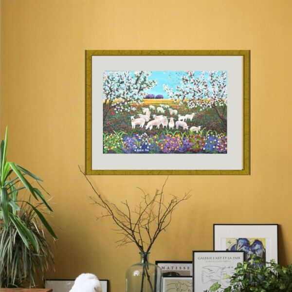Sheep and Almond Trees - Image 2