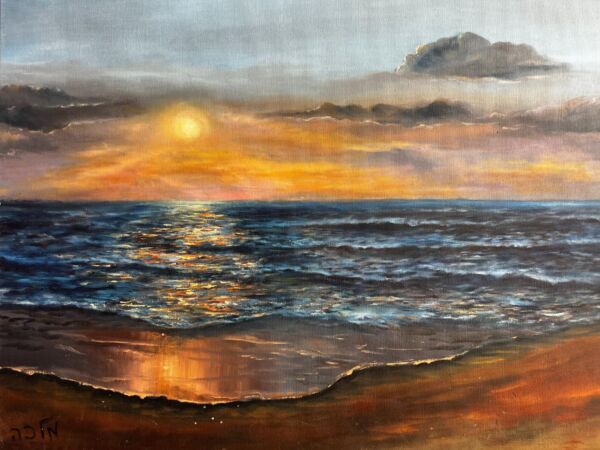 Israeli Beach at Sunset
