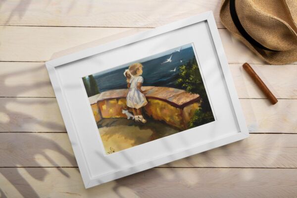 A girl looks at the sea - Image 2