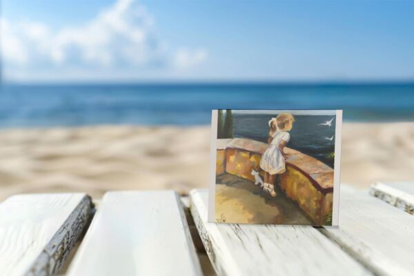 A girl looks at the sea - Image 4