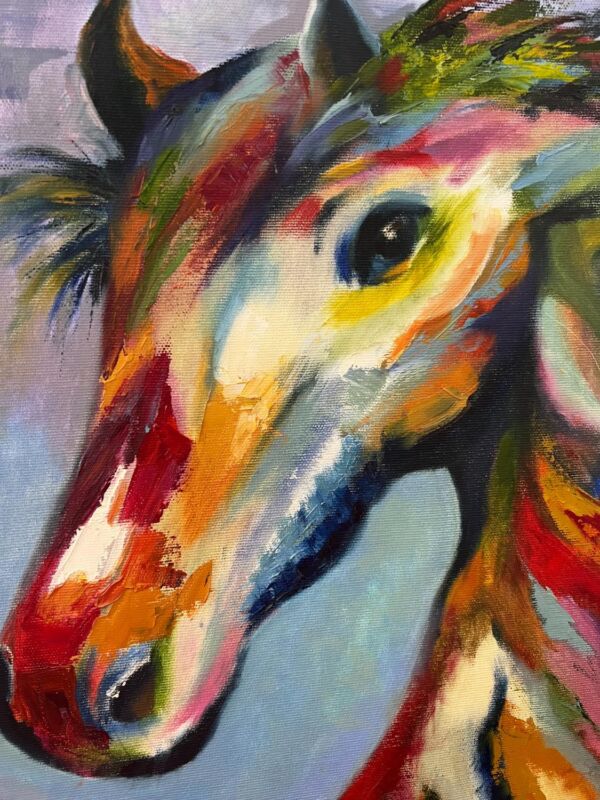 Profile of a horse - pop art - Image 2