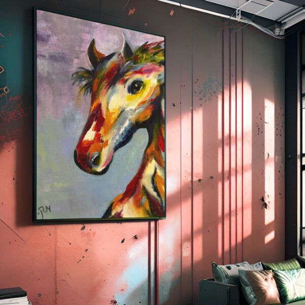Profile of a horse - pop art - Image 4