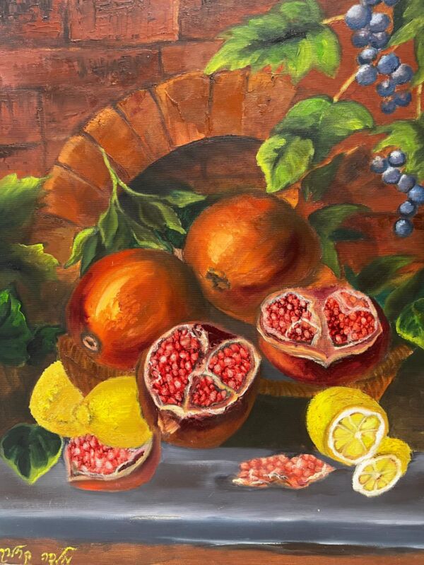 Pomegranates still life