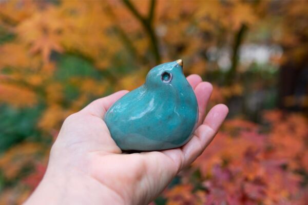 Turquoise bird in a nest - Image 3