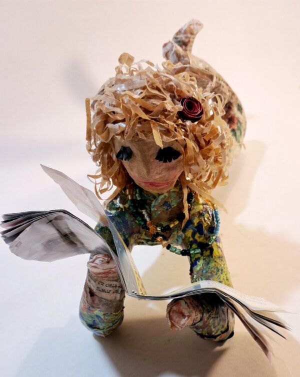 Paper mache statuette