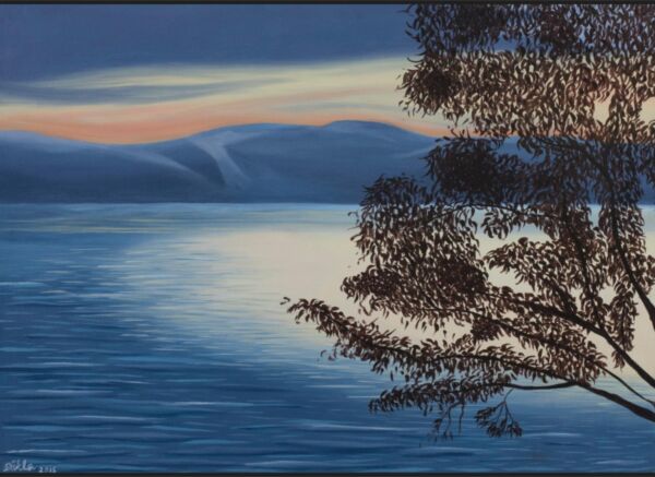 The sea of galilee at sunset