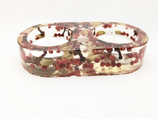 double candle holder with spices - Image 3