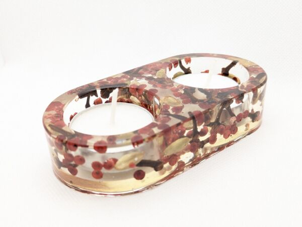 double candle holder with spices - Image 2