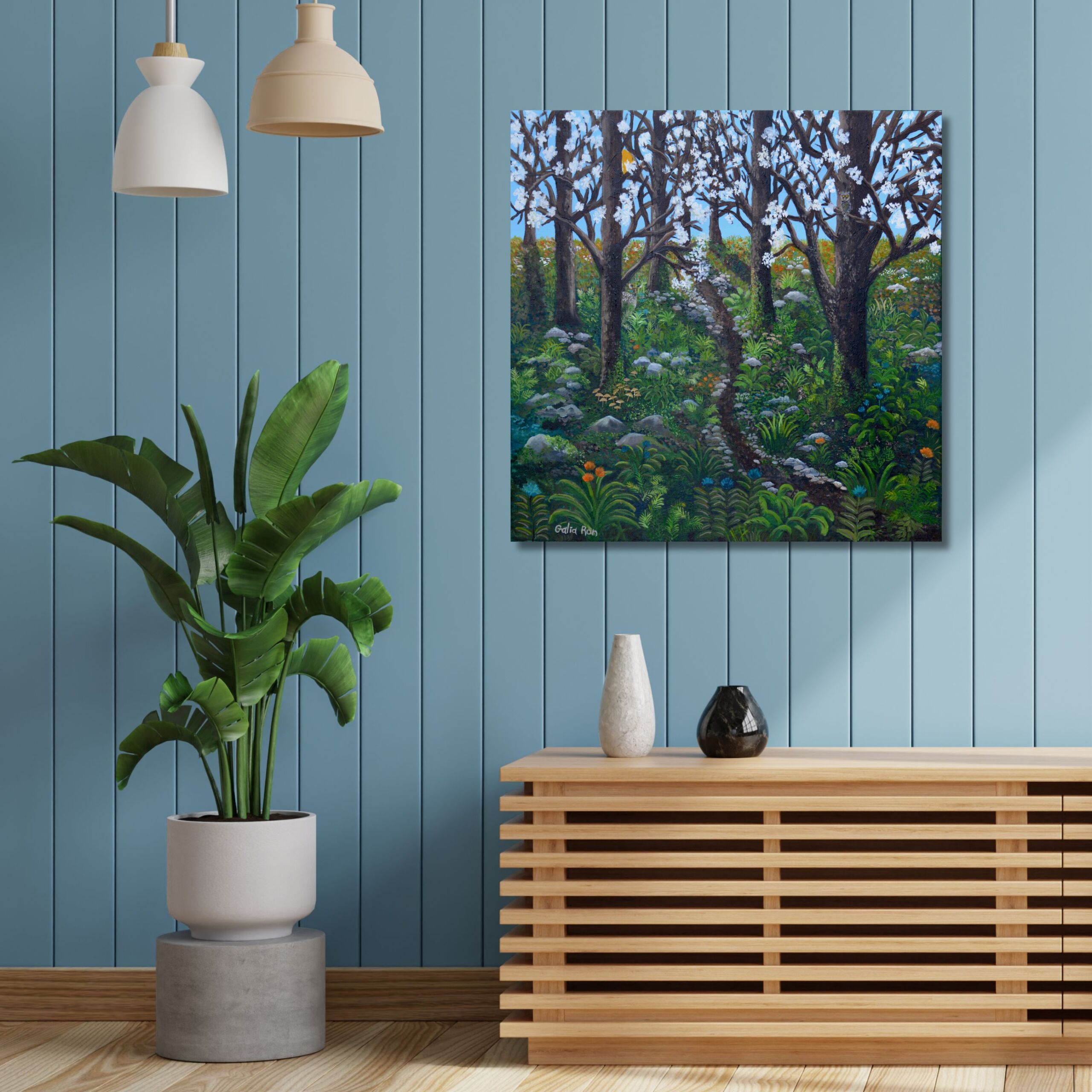 Original Acrylic Painting- The Deer and the Owl - Image 3